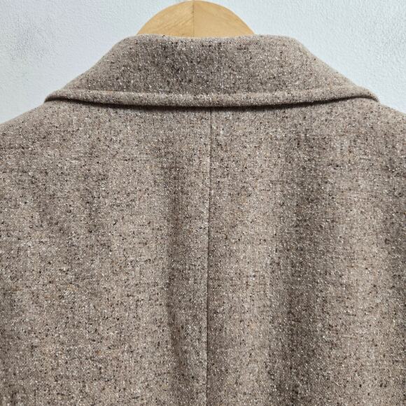LL Bean Womens Equestrian Country Old Money Wool Silk Mottled Tweed Jacket LP - Picture 8 of 12